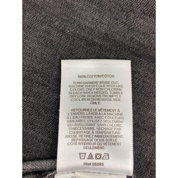 Express NYC Button Down Long Sleeve Shirt Mens Large Gray Casual O0189 - Picture 7 of 12